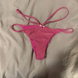 Pink Strappy Bikini Bottom